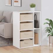 vidaXL Sideboard med låda Vit 60 x 33,5 x 84 cm