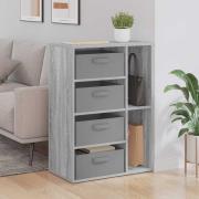 vidaXL Sideboard med låda Grå Sonoma 60 x 33,5 x 84 cm