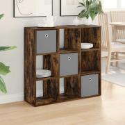 vidaXL Sideboard med låda Rökt ek 88,5 x 29 x 84,5 cm