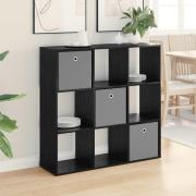 vidaXL Sideboard med låda Svart Ek 102 x 31 x 99,5 cm