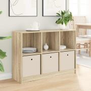 vidaXL Sideboard med låda Sonoma-ek 102 x 32 x 73,5 cm