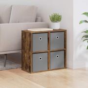 vidaXL Sideboard med låda Rökt ek 49,5 x 22 x 47 cm