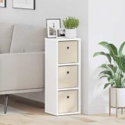 vidaXL Sideboard med låda Vit 25,5 x 22 x 69,5 cm