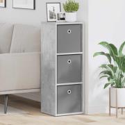 vidaXL Sideboard med låda Betonggrå 30,5 x 27 x 84,5 cm