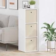 vidaXL Sideboard med låda Vit 35 x 32 x 99,5 cm