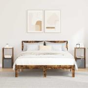 vidaXL Sängbord 2 pcs Rökt ek 30,5 x 27 x 59,5 cm Konstruerat trä