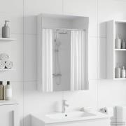 vidaXL Badrumsspegelskåp Vit 40 x 10,5 x 60,5 cm Konstruerat trä