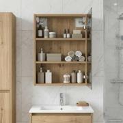 vidaXL Badrumsspegelskåp Artisan Ek 43 x 16 x 62.5 cm Konstruerat trä
