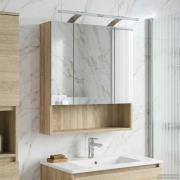 vidaXL Badrumsspegelskåp Sonoma-ek 60 x 14.5 x 70 cm Konstruerat trä