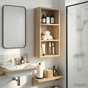 vidaXL Badrumsväggskåp Sonoma-ek 30 x 16 x 62,5 cm Konstruerat trä