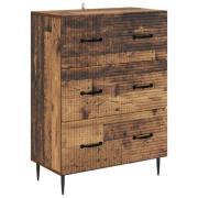 vidaXL Lådans skåp Gammalt trä 66 x 34,5 x 89,5 cm Konstruerat trä