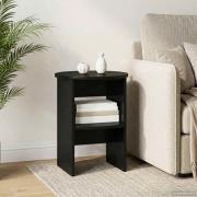 vidaXL Sidokabinett Svart Ø40 x 50 cm Konstruerat trä