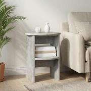 vidaXL Sidokabinett 2 pcs BetongGrå Ø40 x 50 cm Konstruerat trä
