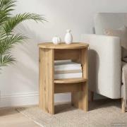 vidaXL Sidokabinett 2 pcs Artisan Ek Ø40 x 50 cm Konstruerat trä