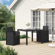 vidaXL Trädgårdsmatstolar 2 pcs Antracit 53 x 47 x 88,5 cm PP