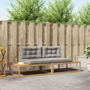 vidaXL Utomhussoffset med kudde Vit 230,5 x 83 x 73 cm Polyester