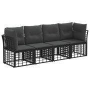 vidaXL Utomhussoffset Svart Polyester
