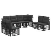 vidaXL Utomhussoffset Svart Polyester
