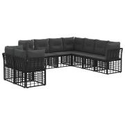 vidaXL Utomhussoffset Svart Polyester