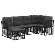 vidaXL Utomhussoffset Svart Polyester