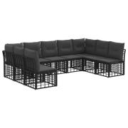 vidaXL Utomhussoffset Svart Polyester