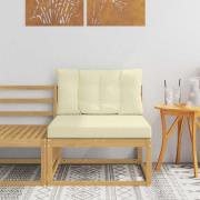 vidaXL Utomhus Mellansoffa Polyester Vit