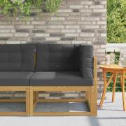 vidaXL Utehörnsoffa Polyester Vit