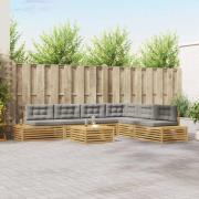 vidaXL 7 Stycke Utomhussoffset Polyester Vit