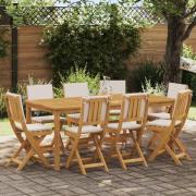 vidaXL Utemöbler Bistro Stolar 8 pcs Gräddvit 38 x 46 x 85 cm
