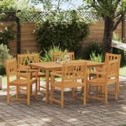 vidaXL Utomhusbänk 6 pcs Naturlig 56 x 55,5 x 90 cm Massivt Akaciaträ