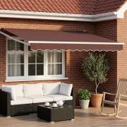 vidaXL Manuell Utdragbar Markis Brun 2,5 x 2 m