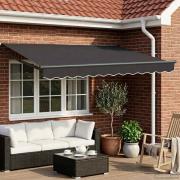 vidaXL Manuell Utdragbar Markis Antracit 3 x 2 m