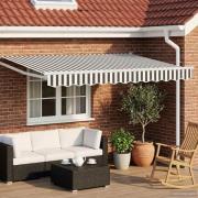 vidaXL Manuell utdragbar markis med LED-lampor 2,5 x 2 m