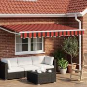 vidaXL Manuell utdragbar markis med LED-lampor 3 x 2,5 m