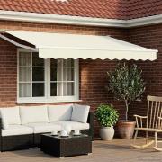 vidaXL Manuell utdragbar markis med LED-lampor 3,5 x 2,5 m