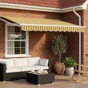 vidaXL Manuell utdragbar markis med LED-lampor 3,5 x 2,5 m