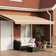 vidaXL Manuell utdragbar markis med LED-lampor 4 × 3 m