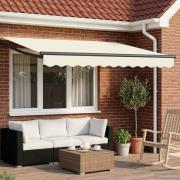 vidaXL Manuell utdragbar markis med LED-lampor 3 x 2 m