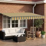 vidaXL Manuell utdragbar markis med LED-lampor 3 x 2,5 m