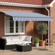 vidaXL Manuell utdragbar markis med LED-lampor 3,5 x 2,5 m