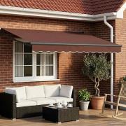 vidaXL Manuell utdragbar markis med LED-lampor 3,5 x 2,5 m