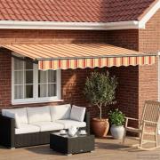 vidaXL Manuell utdragbar markis med LED-lampor 3,5 x 2,5 m