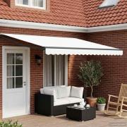 vidaXL Manuell utdragbar markis med LED-lampor 5 x 3 m