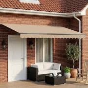 vidaXL Elektrisk Retraktabel Markis Beige 4,5 × 3 m