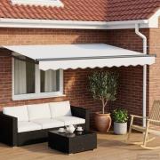 vidaXL Elektrisk Retraktabel Markis Vit och antracit 3 x 2 m