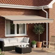 vidaXL Elektrisk Retraktabel Markis Beige och Antracit 3 x 2,5 m