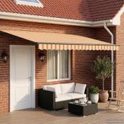 vidaXL Elektrisk Retraktabel Markis Flerfärgsdesign 4 × 3 m