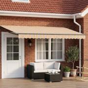 vidaXL Elektrisk Retraktabel Markis Gul, Grå, Antracit 4 × 3 m