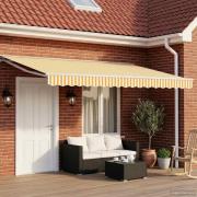 vidaXL Manuell Utdragbar Markis Orange 4,5 × 3 m