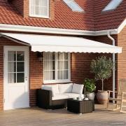 vidaXL Manuell Utdragbar Markis Vit 5 × 3,5 m